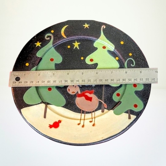 The Hearthside Collection Christmas Moose Decorative Plate Michelle L. Kildow - Picture 6 of 6